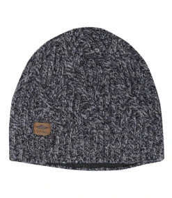 Coal Yukon Cable Knit Wool Beanie