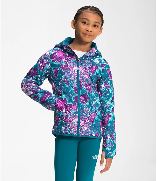The North Face Girls' Printed Thermoball Eco Hoodie 3 The North Face Girls' Printed Thermoball Eco Hoodie